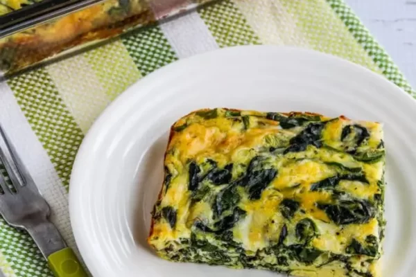 spinach egg mozzarella casserole recipe